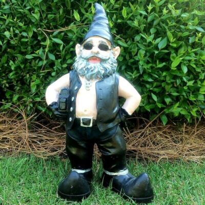 Garden Gnome Biker Couple Figurine Naughty Nude Gnomes Statue
