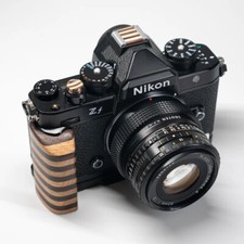 Stable Wood L Hand Grip  Aluminum Baseplate For Nikon ZF Camera