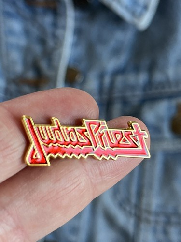 Judas Priester Anstecknadel vergoldet glitzernd rot Emaille - Bild 4 von 6