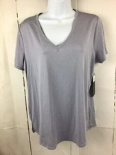 90 Degree By Reflex Women’s 2 Pk HeatherGray Charcoal Everyday Easy Fit Tee Sz.M
