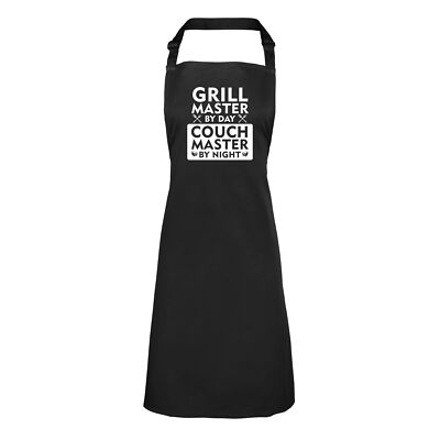 Lustige Grillmeister Schürze Herren Damen Couch Meister bei Nacht Kochen BBQ Koch DIY