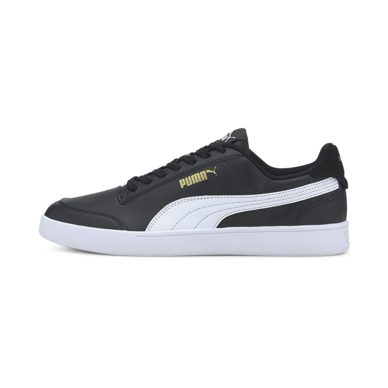 Puma Shuffle Unisex Sneakers 9 UK Puma Black Puma White Puma Team Gold