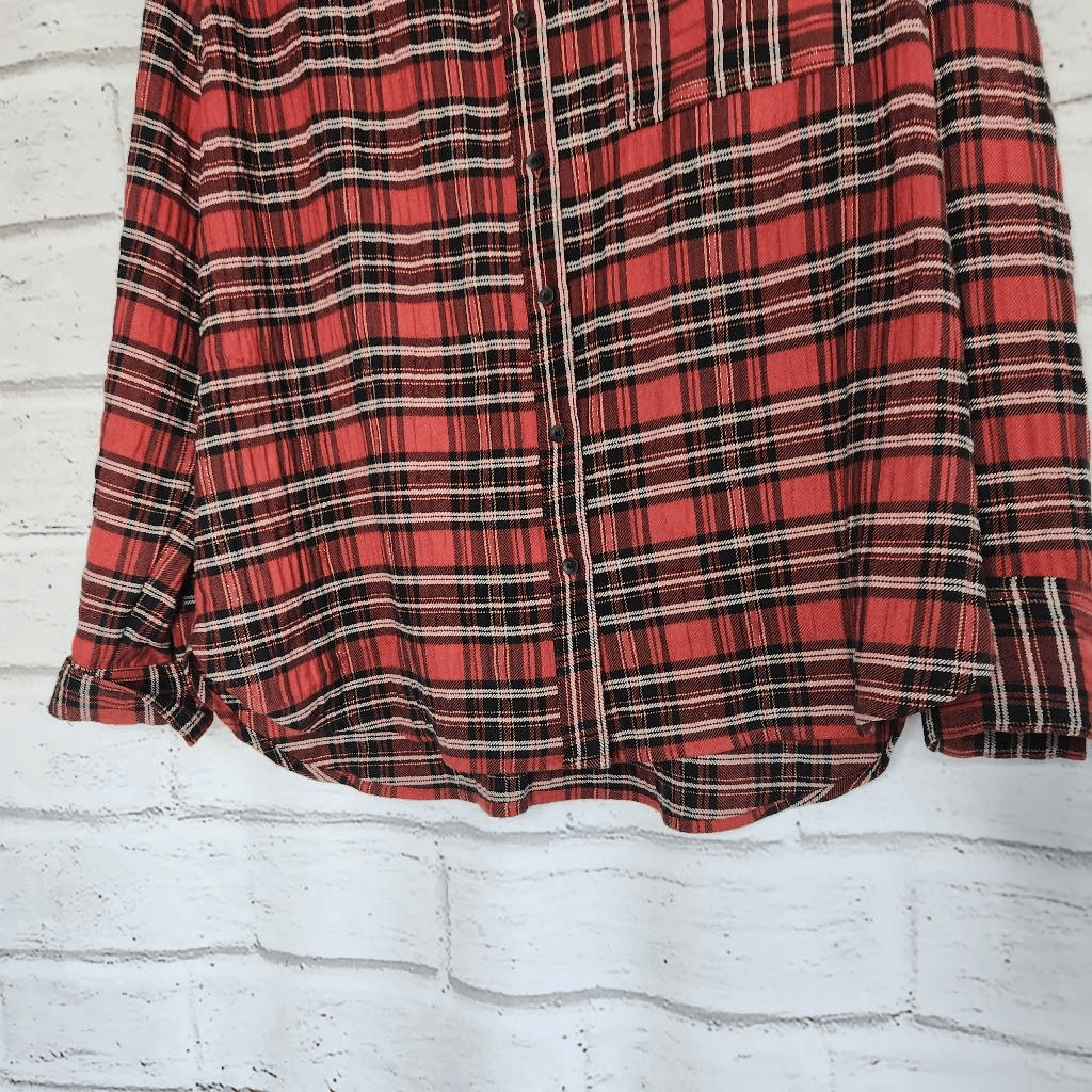 Treasure & Bond Button Down Collared Plaid Boyfri… - image 4