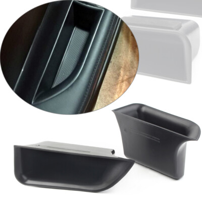 2Pcs Car Front Door Handle Armrest Storage Box Tray Bin Kit For Jaguar XF 09-14