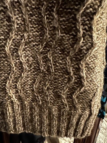 Coatigan M&Co cardigan Beige Brown Thick Knit Button Long Cardi SizeL 12-14 New - Picture 4 of 9