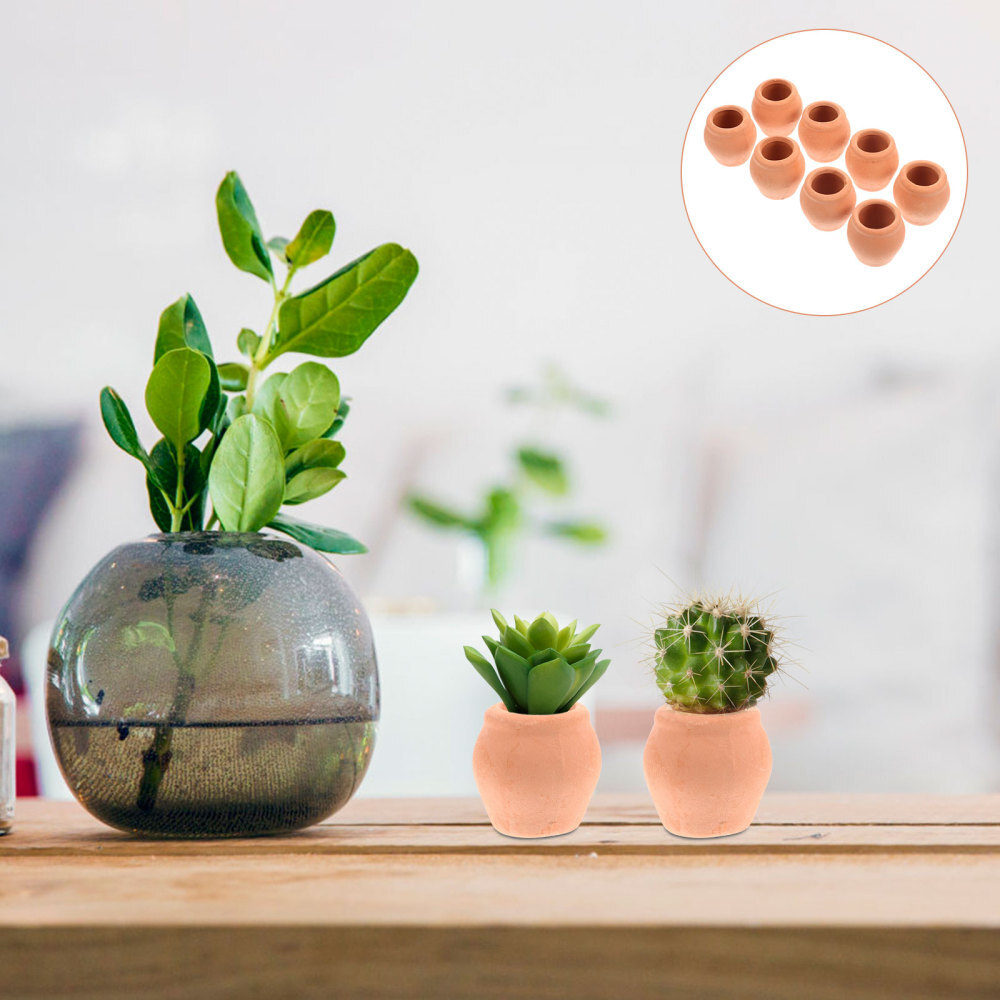 8 Pcs Small Succulent Pots Outdoor Planters Mini Ceramic Flower Accessories Flowers Office