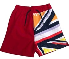 Ben Sherman Boys Swimming Shorts Dawn Red Union Jack