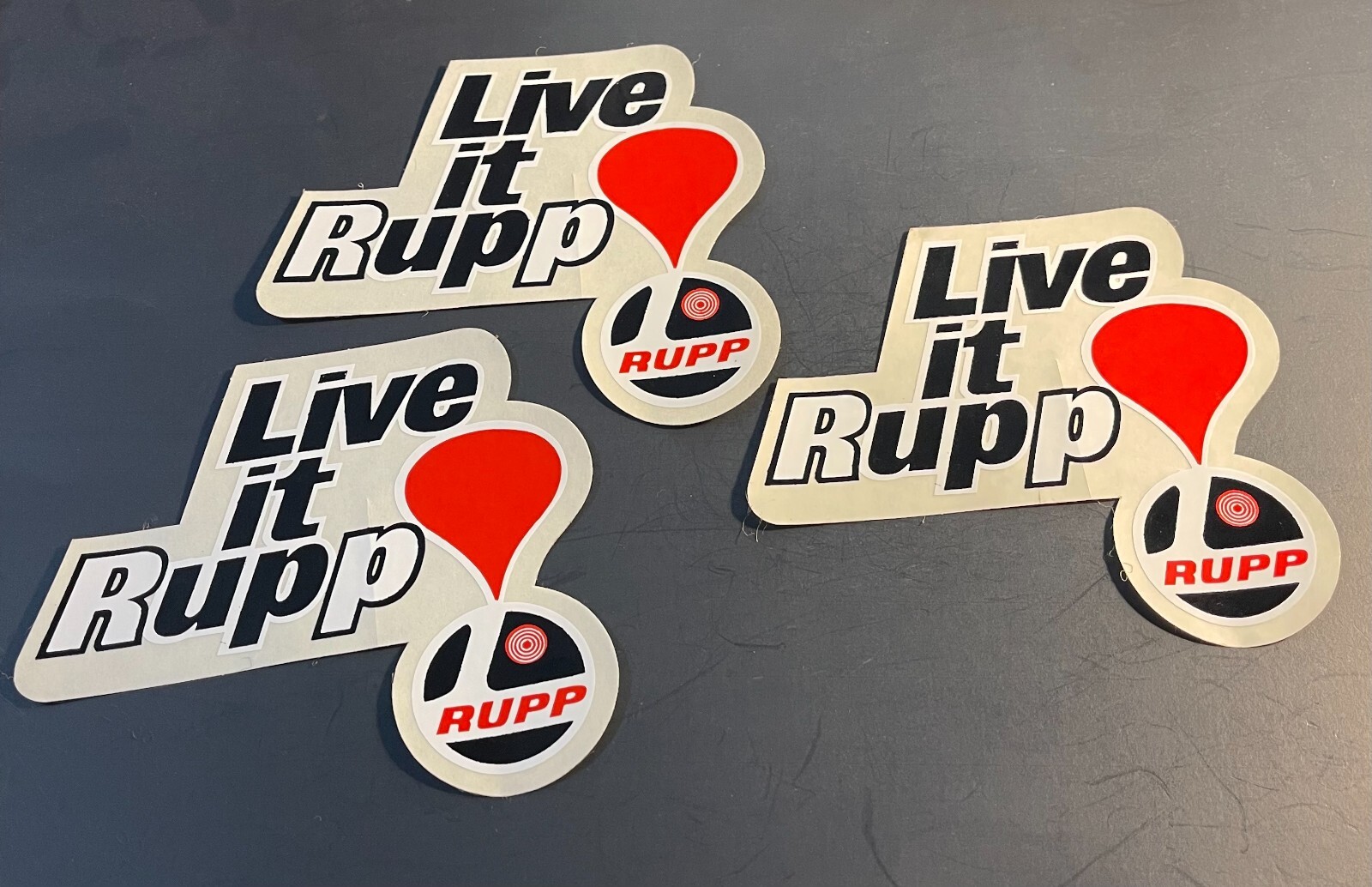 (3) N.O.S. VINTAGE RUPP SNOWMOBILE MINI-BIKE DECALS 