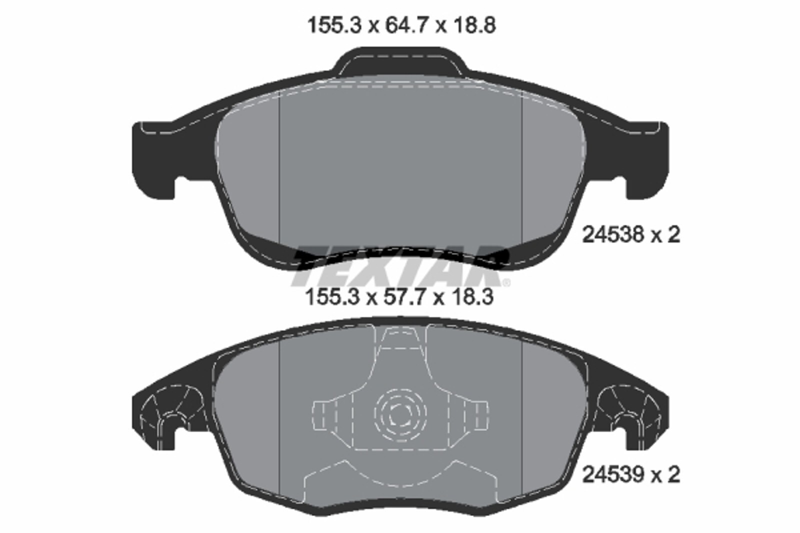 Plaquettes de frein Citroën C4 DS4 DS5 et Peugeot 5008 garnitures avant 155mm