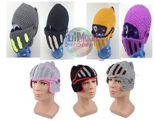 New Knitting Knight Gladiator Mask Knit Roman Knight Cap Beanie Hat Laplander