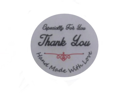 Sticker THANK you HAND MADE for you Kleingewerbe Aufkleber Firma Especially you