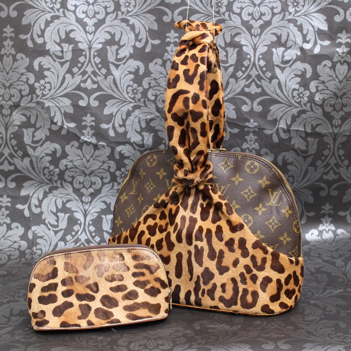 Louis Vuitton Alma Handbag Azzedine Alaia Monogram Leopard Bag