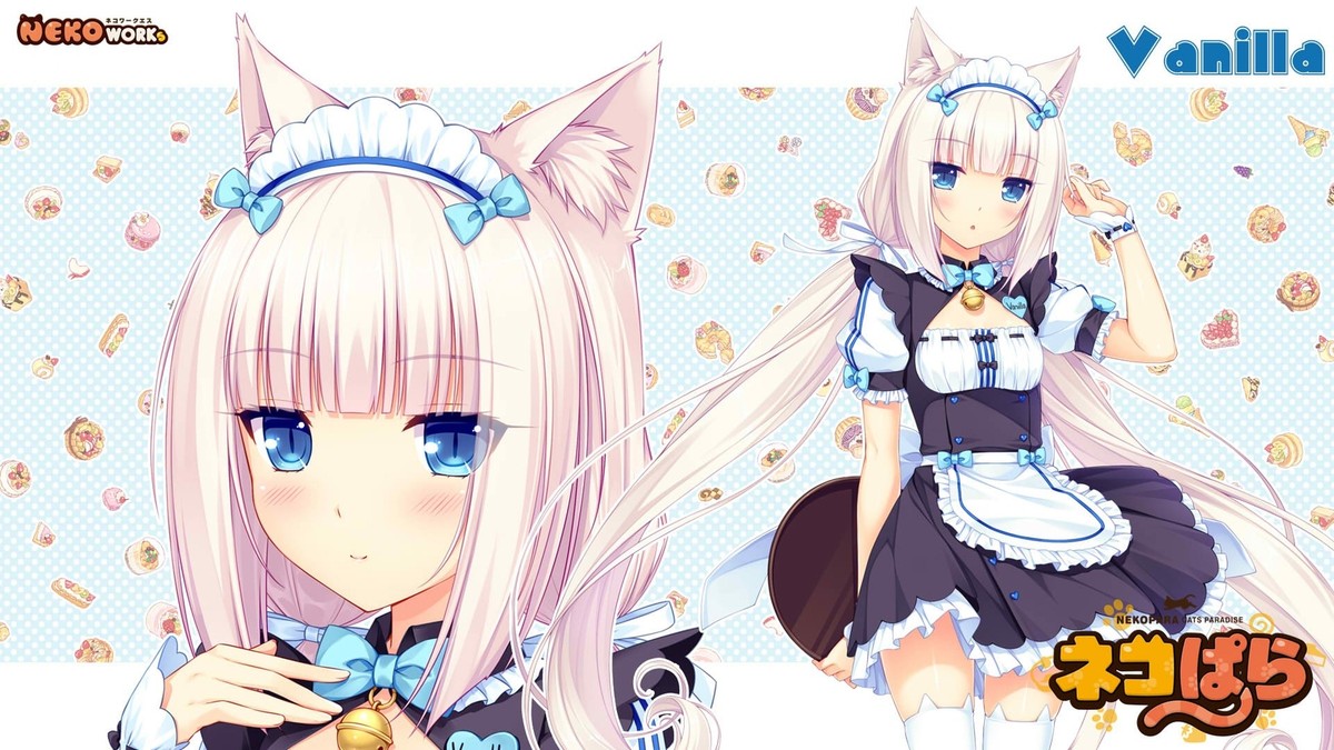 Anime neko works sayori cat girl para nekomimi Playmat Gaming Mat