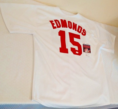 JIM EDMONDS Autographed Signed Jersey Baseball XL Cardinals Russell JSA White - Picture 2 of 3