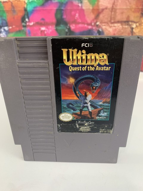 Ultima Quest of The Avatar NES Cart Only Label Damage See ...