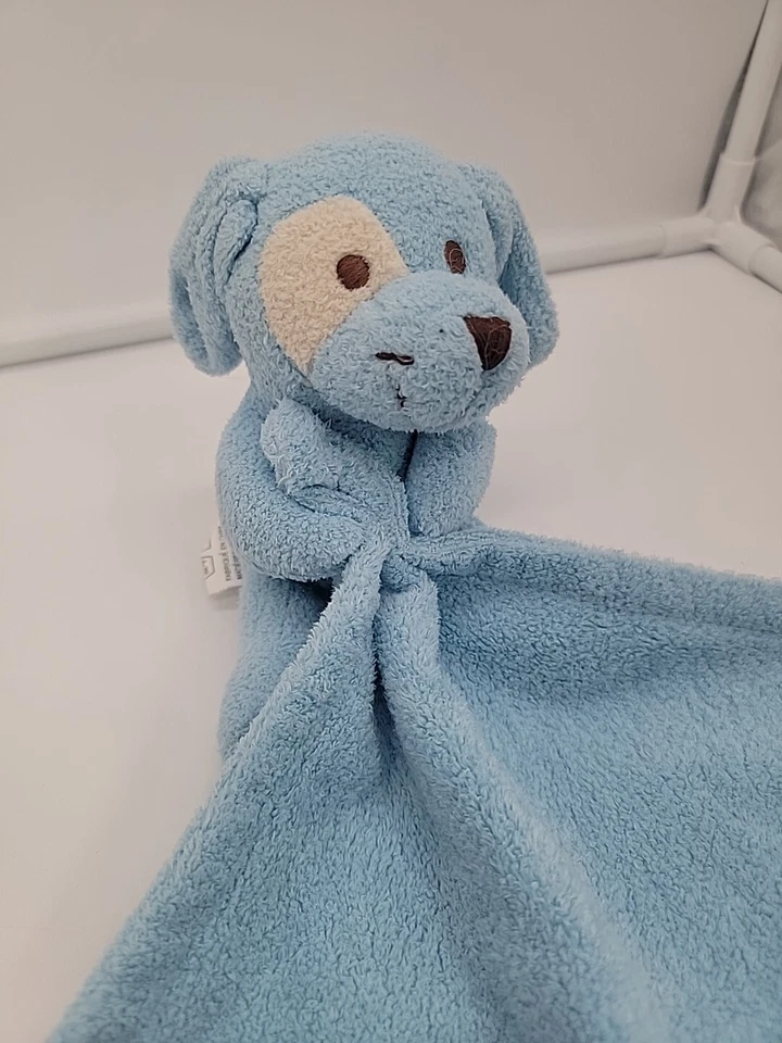 Difícil de Encontrar Mantas y Más Allá Mini Azul Cachorro Perro Manta de Seguridad Lovey Piping Mano  Foto 2 de 4