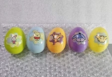Vintage Pooh Bear Eeyore Etc Disney Easter Eggs Fillable Empty Plastic Set Rare 