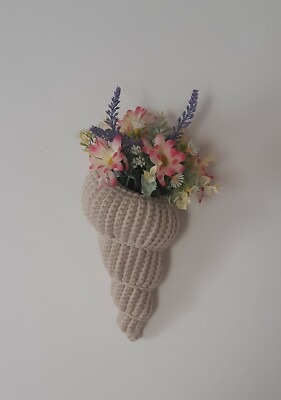 Muscheln, Häkeln, zum Aufhängen, Aufbewahrung, Geschenkidee, Blumenständer