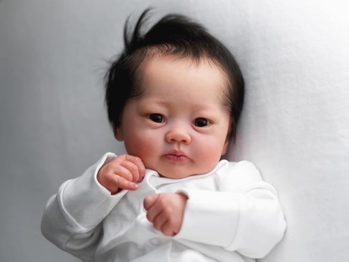 19inch Reborn Baby Doll Cute Newborn Dolls Cloth Body Rooted Hair Birthday Gifts - Picture 4 of 4