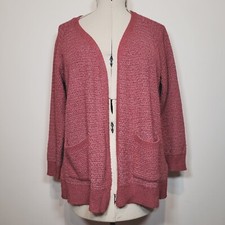 Fat Face Womens Red Firebrick Knit Cardigan Long Sleeve Size 10