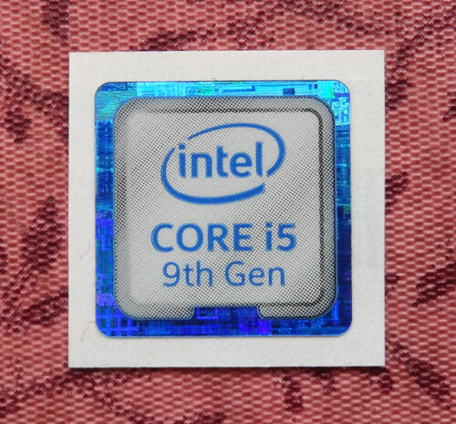 Intel Core i5 9th Generation Sticker 18 x 18mm Case Badge  - Picture 1 of 1