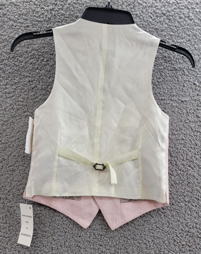 Lauren Ralph Lauren Linen Vest Boy's 10R Pink Front Button Closure Sleeveless - Picture 6 of 15