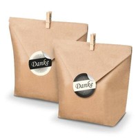"Itenga Set Danke \"Vintage\" (Motiv36) 24X GeschenktüTen Braun Gastgeschenk"