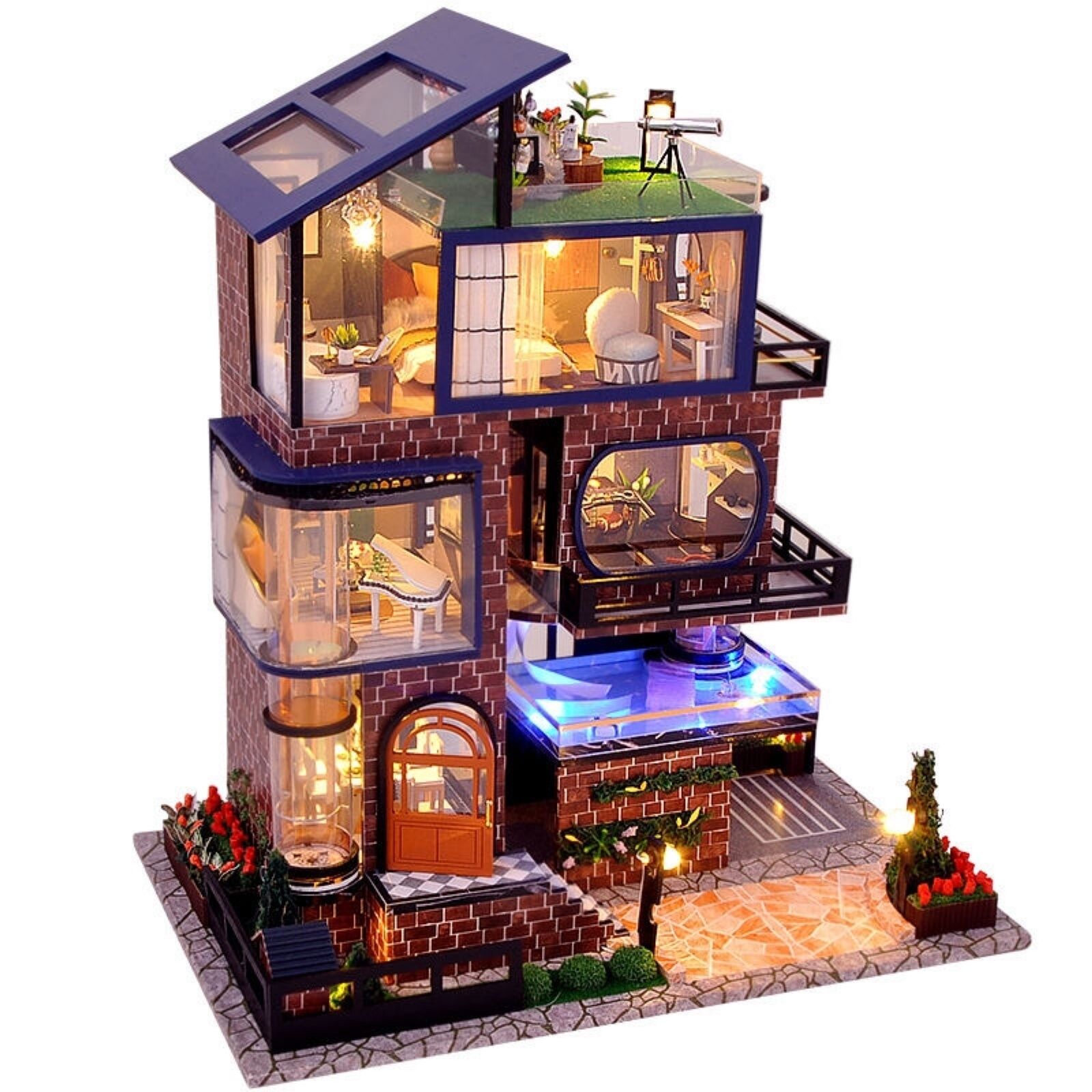 Nancy's Book Villa DIY Miniature Dollhouse - CraftDIYKit