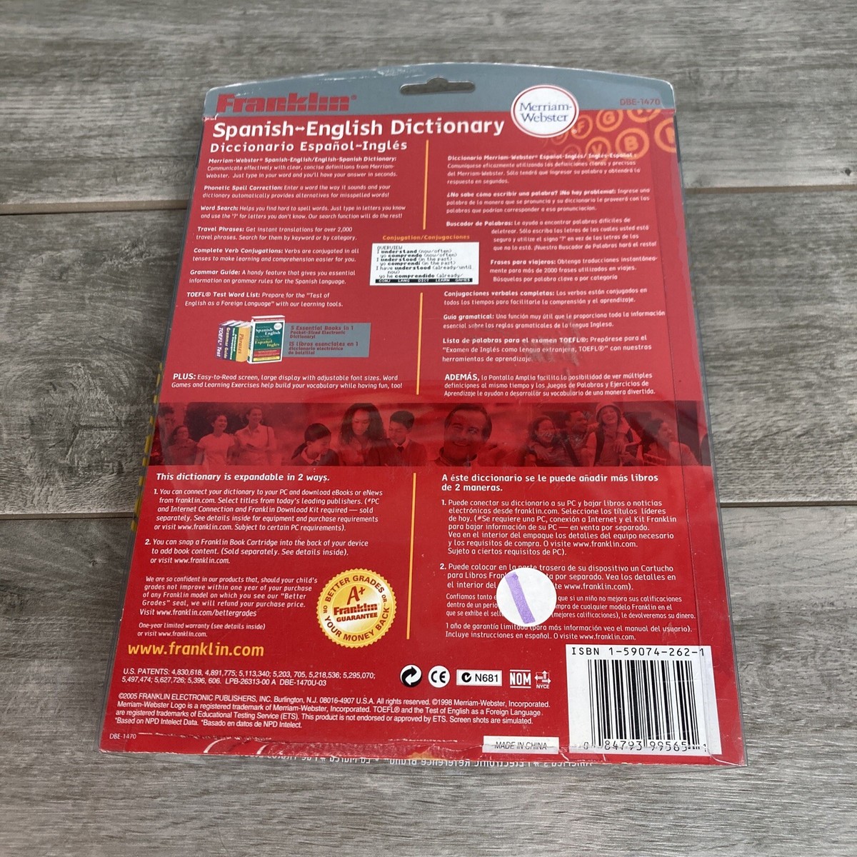 Franklin Merriam-webster Electronic Spanish English Dictionary Dbe-1470 for  sale online | eBay Australia