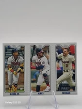 2022 Topps Opening Day Triple Play #TPC- 2A Acuna Jr/2B Albies/2C Freeman