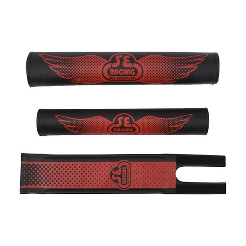 SE BIKES WING FADE BMX Padset BLACK/RED - 第 1/1 張圖片