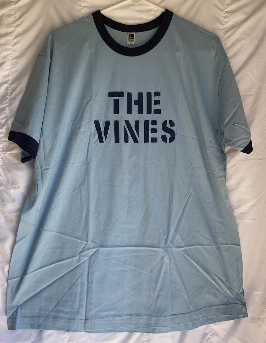 00s THE VINES バンドTシャツ バンT Highly Evolved Vintage 2002 The Vines Highly Evolved Ringer T Shirt XL Blue