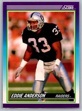 1990 Score - Eddie Anderson #169 (RC) Los Angeles Raiders NFL Football Card
