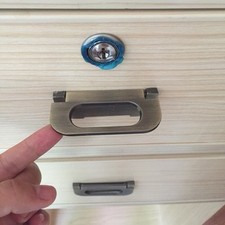 UK 2x Retro Invisible Metal Drawer Pull Handle Knob Wardrobe Cabinet Door Decors