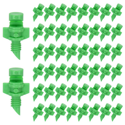 50Pcs Misting Nozzles 180° Emitter Sprinklers Garden Irrigation System [Green]
