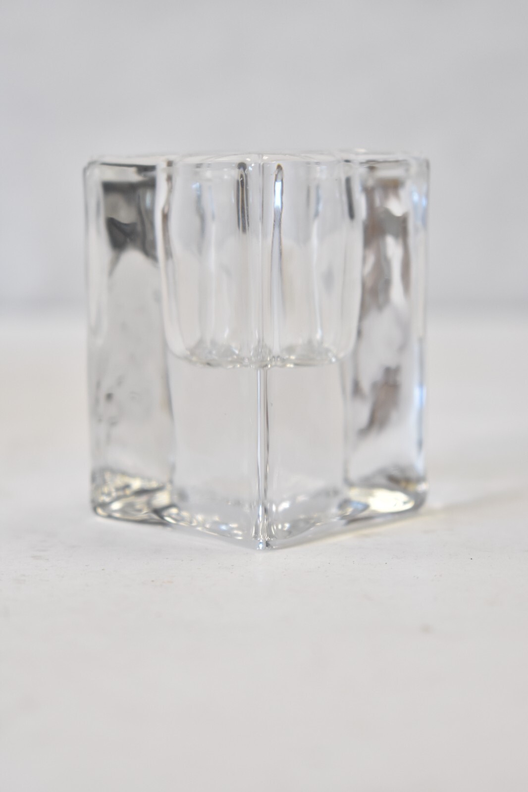 Richland Square Taper Candle Holder Clear Glass 2.5" x 1.5" 6 Pack