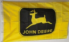 John Deere 3x5’ Flag YELLOW Banner Tractor Farm Free Shipping!
