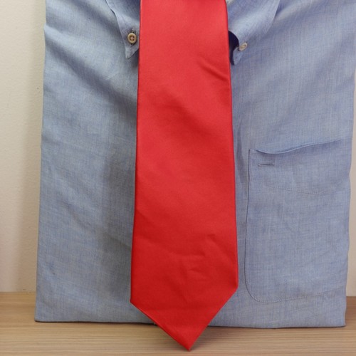 Neck Tie Mens Pink Solid Silk Groom Dress Bright Glossy USA ZYLOS GEORGE MACHADO - Picture 2 of 10