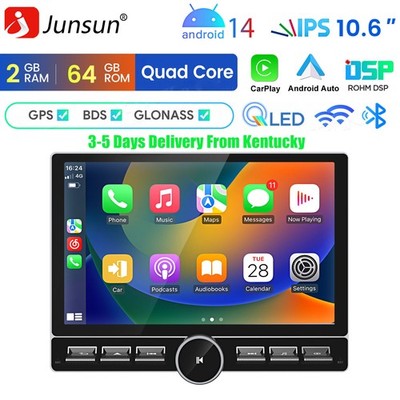 10.6''2+64G Android14 Carplay Car Stereo Radio WIFI For Chevy Silverado 2007-2014