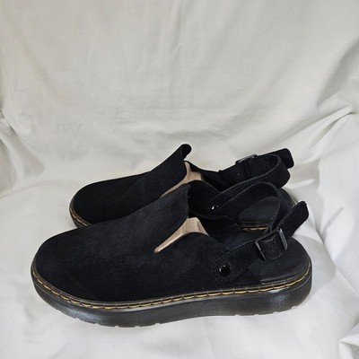 Black Suede Dr. Martens Zebzag Casual Slingback Platform Mules M11/W12
