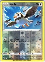 Starly Reverse Holo Pokémon Crown Zenith #110