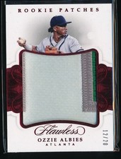 Ozzie Albies 2018 Panini Flawless Rookie Jumbo Patch 12/20