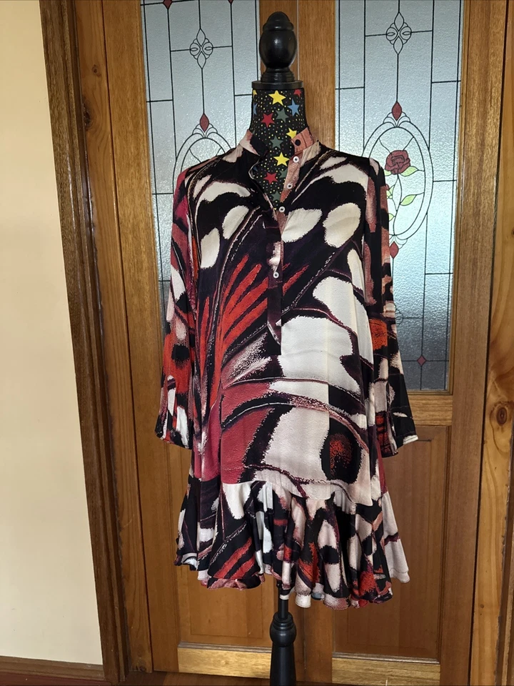 Alexander mcqueen Women’s Floral-print Mini Dress Made In Italy Size M - Image 2 of 4