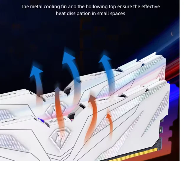 Netac Shadow II RAM DDR4 16GB/32GB Desktop Memory Dual Channel-White - Image 3 of 4