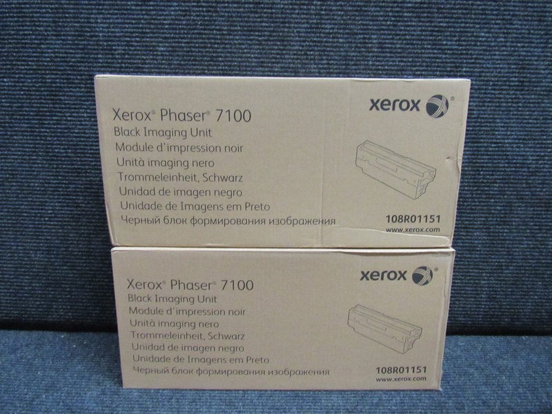 LOT OF 2! GENUINE XEROX 108R01151 (PHASER 7100) BLACK IMAGING UNIT