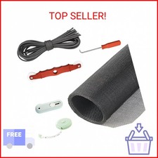 SOGOO New Window Screen Replacement,48"x118" Screen Repair Kit for Window, Charc