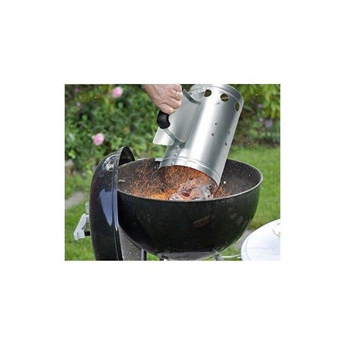 ACCENDI CARBONELLA IN METALLO ZINCATO NERO O COLOR ACCIAIO PER BARBECUE - Foto 3 di 7
