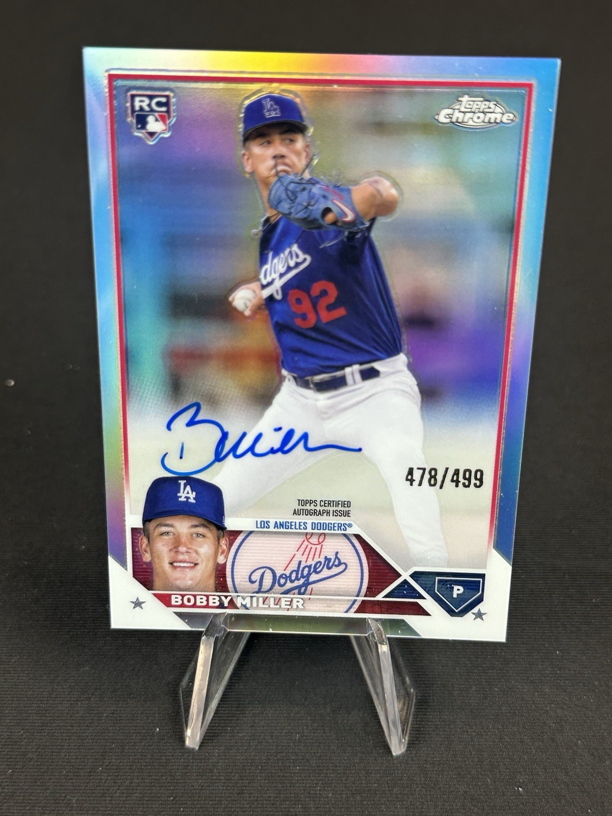 2023 Topps Chrome Update Bobby Miller Auto Refractor RC /499 #RA-BM