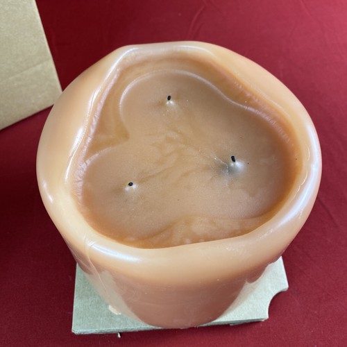 PARTYLITE 3-Wick Candle (2233) 6" x 5" Peachy Color - 80% Left - Picture 4 of 7