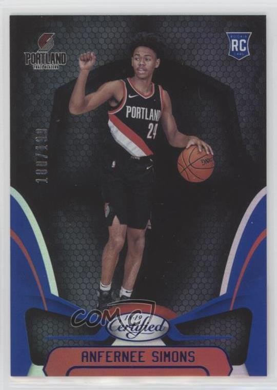 2018-19 Certified Mirror Blue 180/199 Anfernee Simons #174 5i2